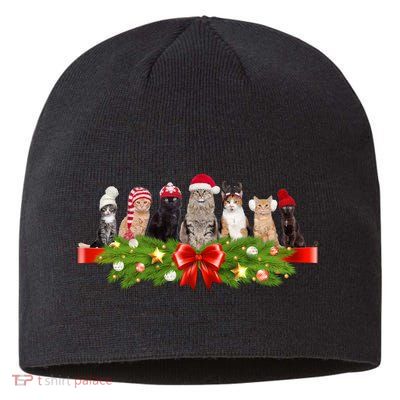 Holiday Christmas Cats Sustainable Beanie