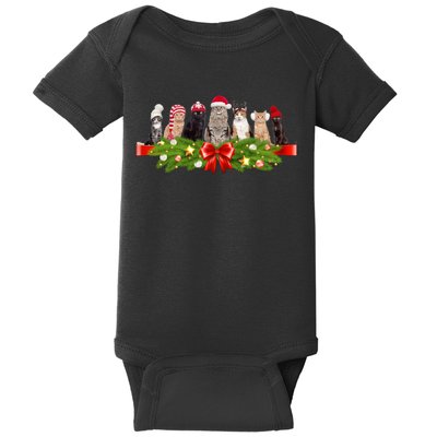 Holiday Christmas Cats Baby Bodysuit