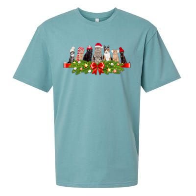 Holiday Christmas Cats Sueded Cloud Jersey T-Shirt