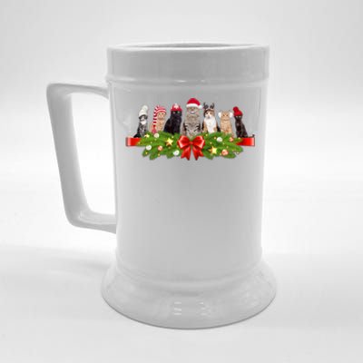 Holiday Christmas Cats Beer Stein