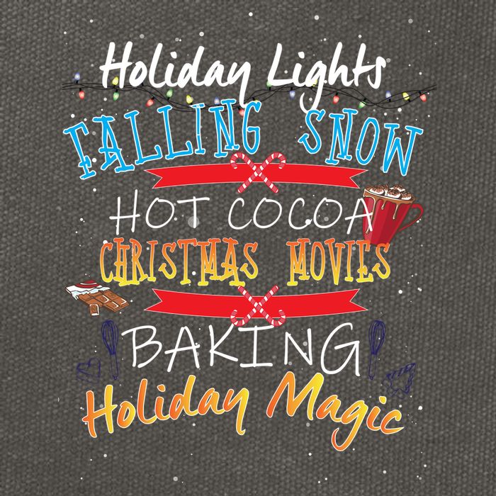 Holiday Magic Christmas Movies Cotton Canvas Backpack