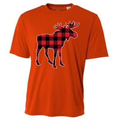 Holiday Plaid Moose Cooling Performance Crew T-Shirt