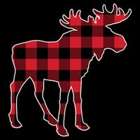 Holiday Plaid Moose Cooling Performance Crew T-Shirt