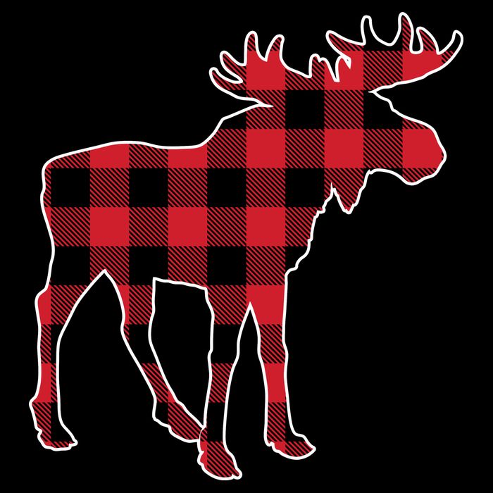 Holiday Plaid Moose Cooling Performance Crew T-Shirt