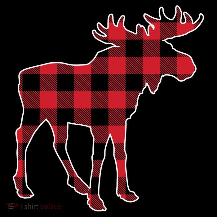 Holiday Plaid Moose 16 in Basic Backpack