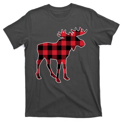 Holiday Plaid Moose T-Shirt