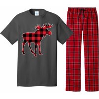 Holiday Plaid Moose Pajama Set