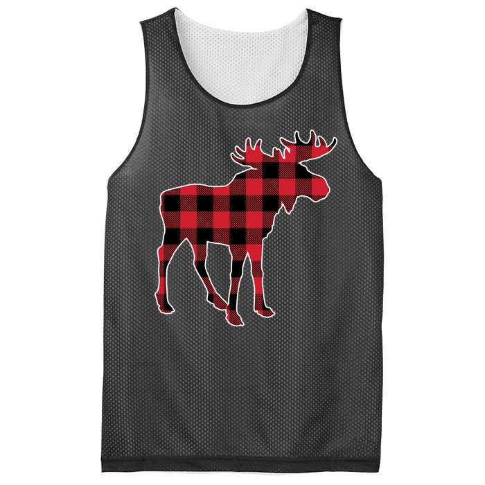 Holiday Plaid Moose Mesh Reversible Basketball Jersey Tank