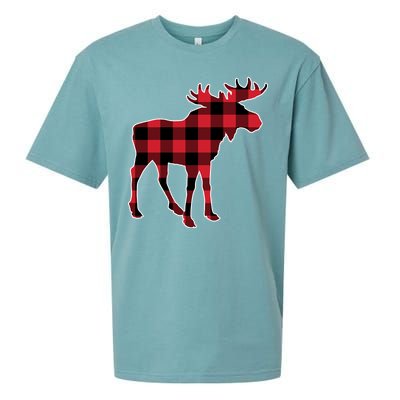 Holiday Plaid Moose Sueded Cloud Jersey T-Shirt