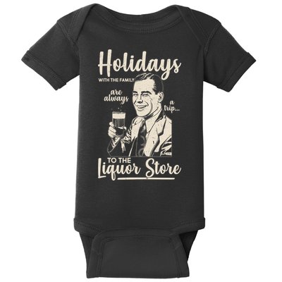 Holidays With the Family Are Always A Trip To The Liquor Store Baby Bodysuit