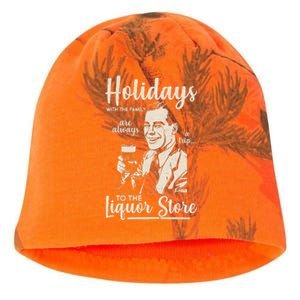 Holidays With the Family Are Always A Trip To The Liquor Store Kati - Camo Knit Beanie