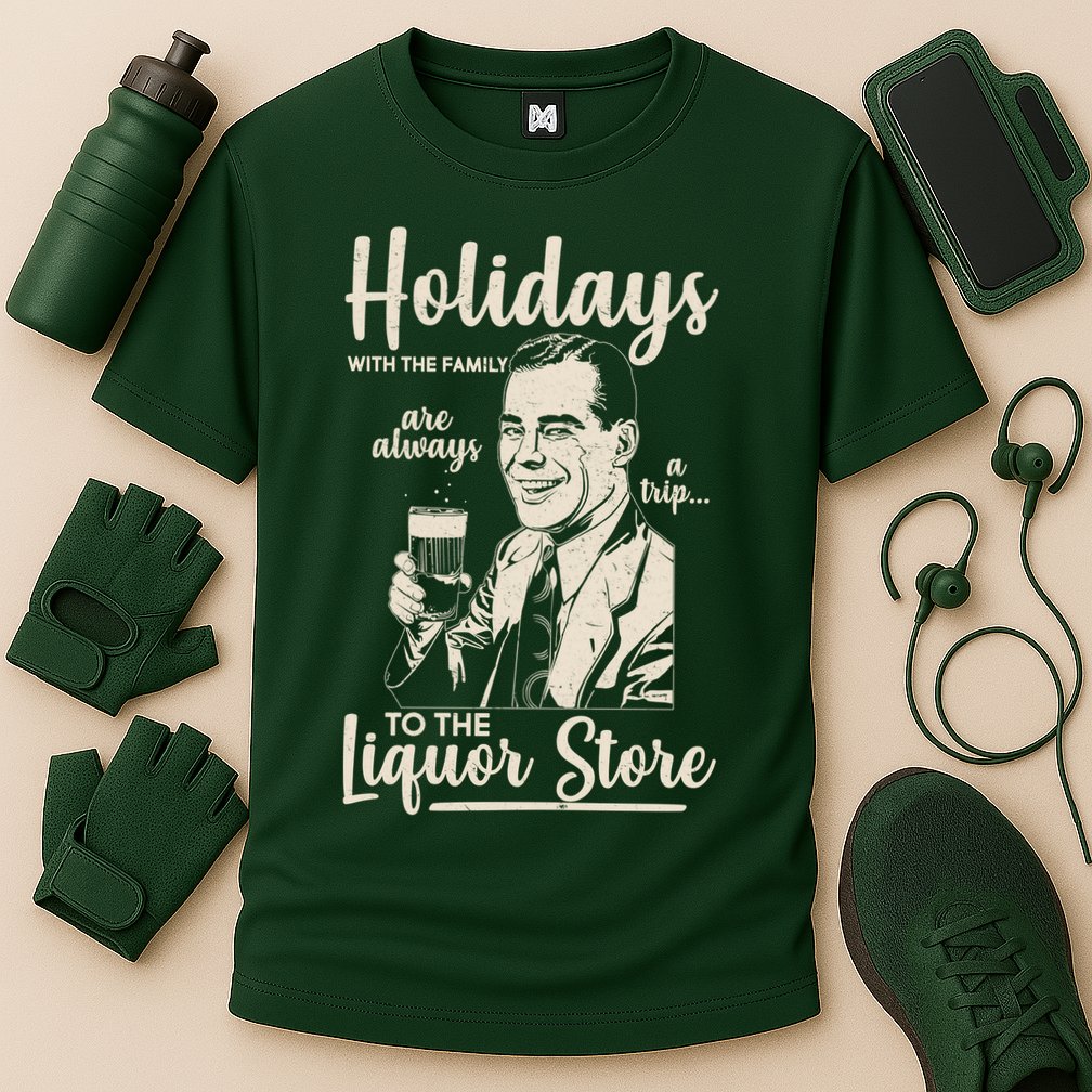 Holidays With the Family Are Always A Trip To The Liquor Store Performance Shirt
