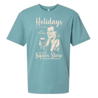 Holidays With the Family Are Always A Trip To The Liquor Store Sueded Cloud Jersey T-Shirt