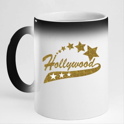 Hollywood Walk Of Fame California 11oz Black Color Changing Mug