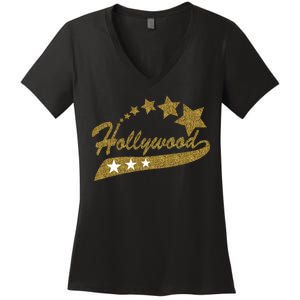 Hollywood Walk Of Fame California Women's V-Neck T-Shirt