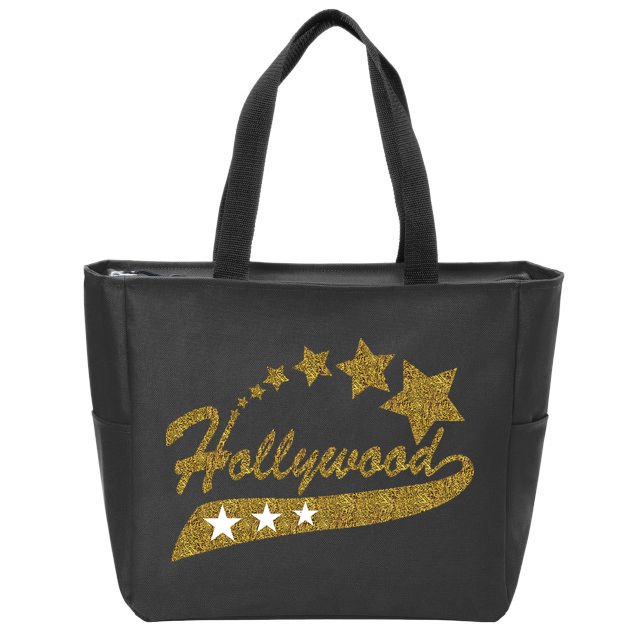 Hollywood Walk Of Fame California Zip Tote Bag