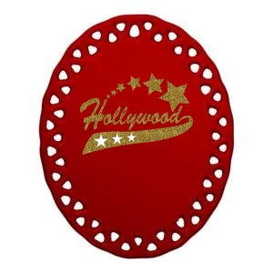 Hollywood Walk Of Fame California Ceramic Oval Ornament