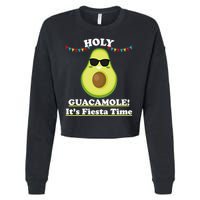 Holy Guacamole Its Fiesta Time Cropped Pullover Crew