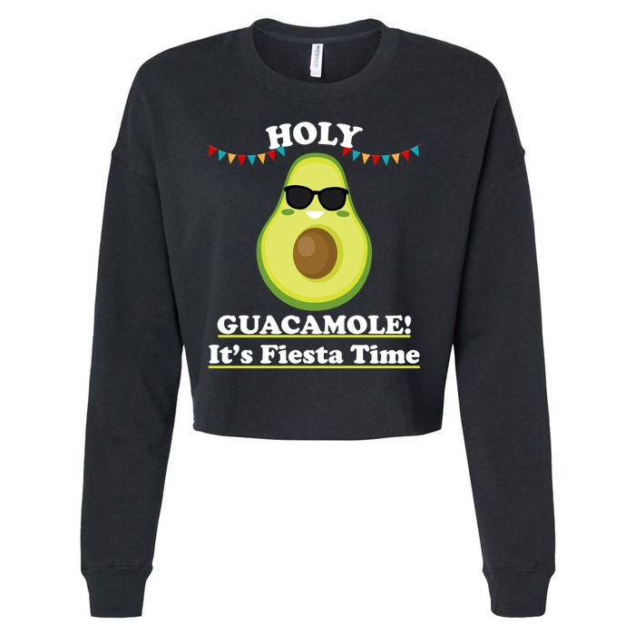 Holy Guacamole Its Fiesta Time Cropped Pullover Crew
