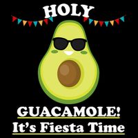 Holy Guacamole Its Fiesta Time Cropped Pullover Crew