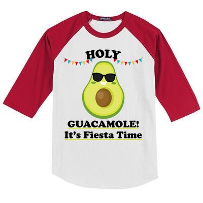 Holy Guacamole Its Fiesta Time Kids Colorblock Raglan Jersey