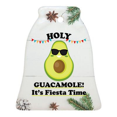 Holy Guacamole Its Fiesta Time Ceramic Bell Ornament