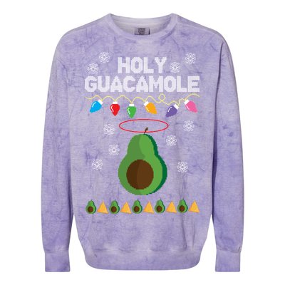 Holy Guacamole Ugly Christmas Colorblast Crewneck Sweatshirt