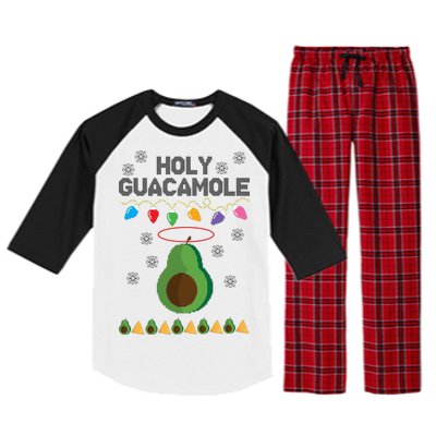 Holy Guacamole Ugly Christmas Raglan Sleeve Pajama Set