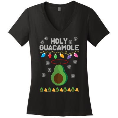 Holy Guacamole Ugly Christmas Women's V-Neck T-Shirt