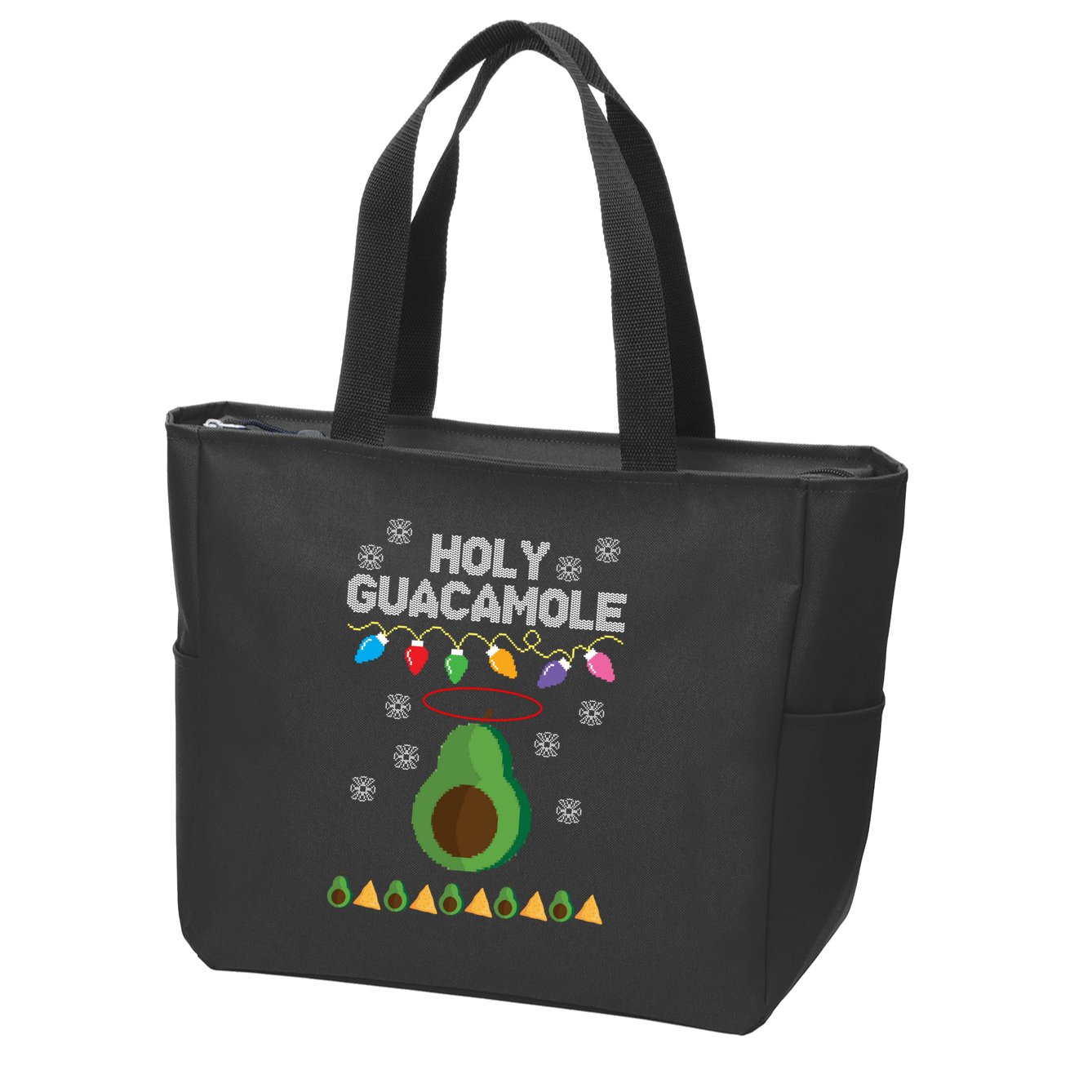 Holy Guacamole Ugly Christmas Zip Tote Bag