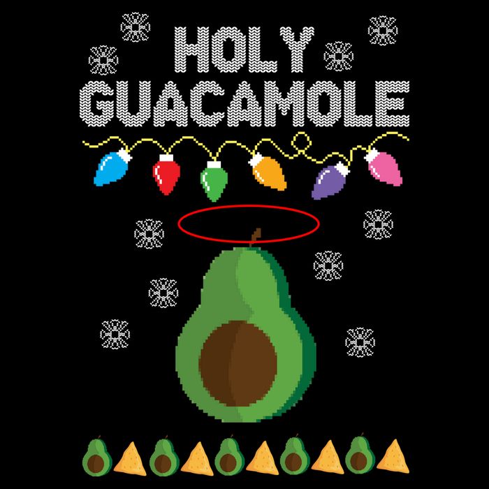 Holy Guacamole Ugly Christmas Zip Tote Bag