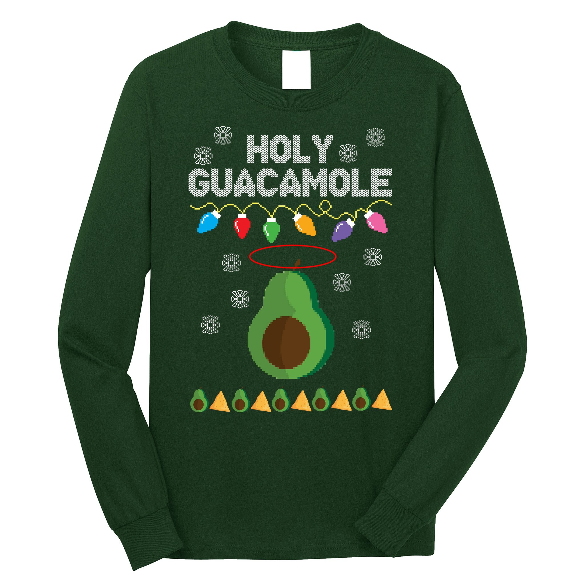 Holy Guacamole Ugly Christmas Long Sleeve Shirt