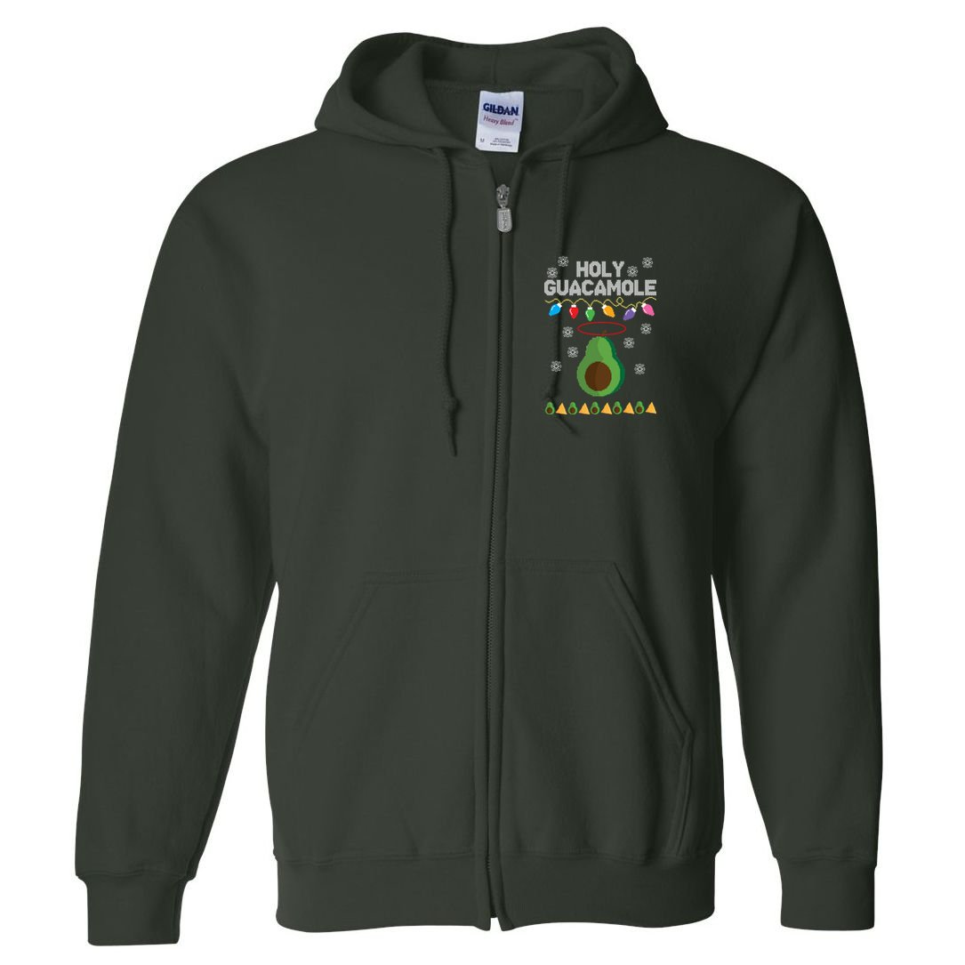 Holy Guacamole Ugly Christmas Full Zip Hoodie