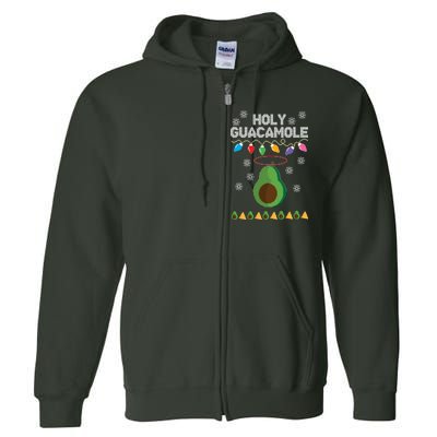 Holy Guacamole Ugly Christmas Full Zip Hoodie