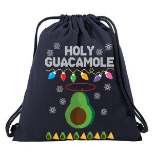 Holy Guacamole Ugly Christmas Drawstring Bag