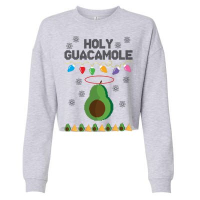 Holy Guacamole Ugly Christmas Cropped Pullover Crew