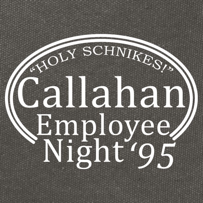 Holy Schnikes! Callahan Employees Night Cotton Canvas Backpack