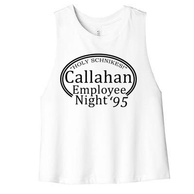 Holy Schnikes! Callahan Employees Night Women's Racerback Cropped Tank