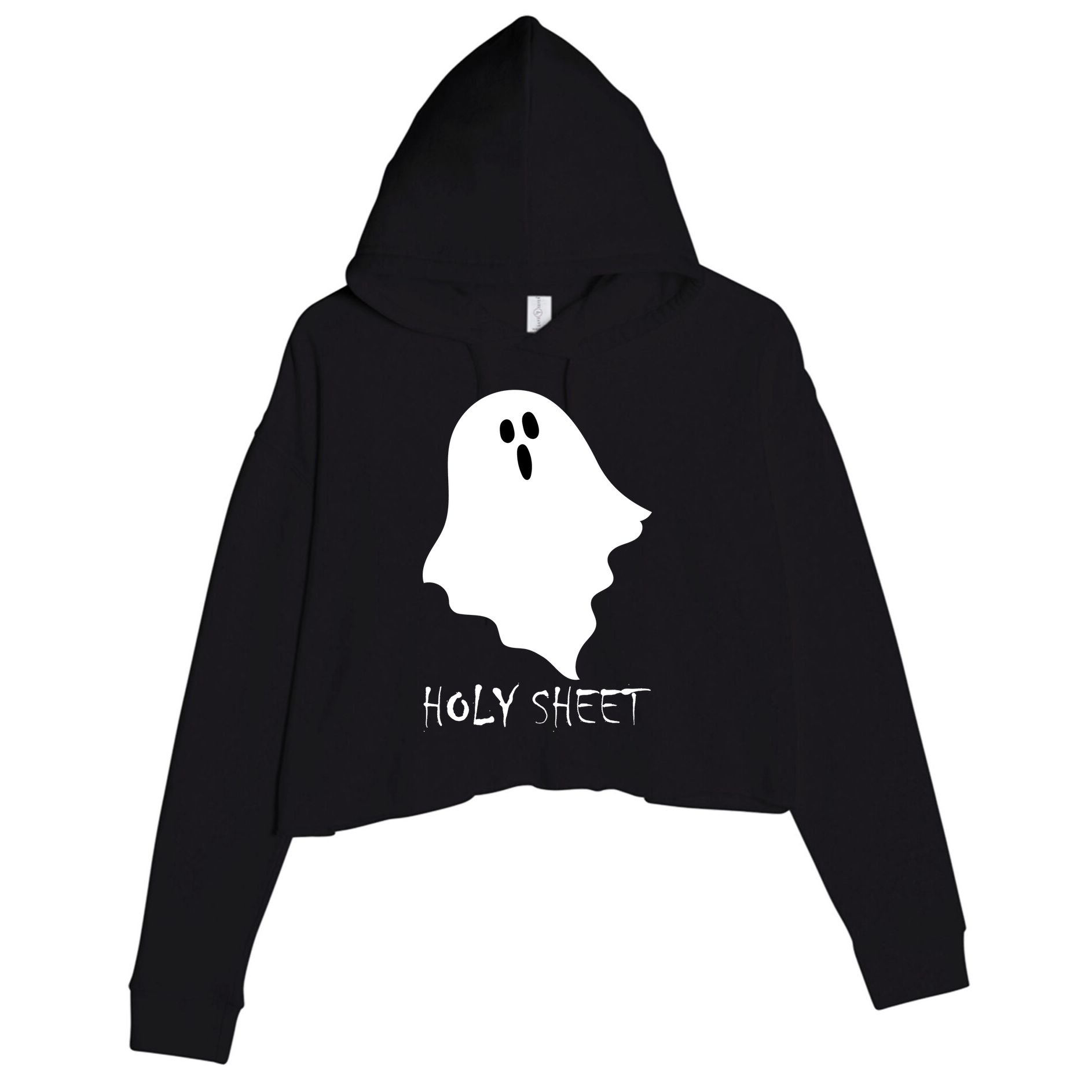 Holy Sheet Crop Fleece Hoodie