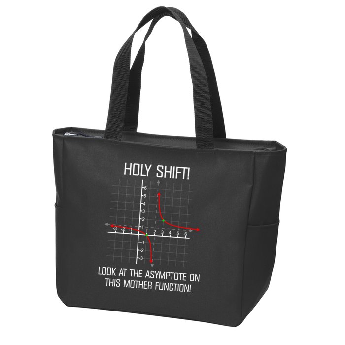 Holy Shift Asymptote Curve Zip Tote Bag
