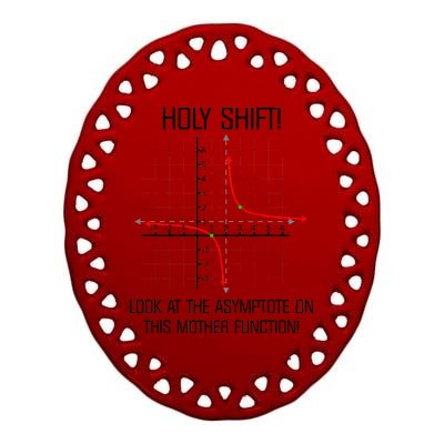 Holy Shift Asymptote Curve Ceramic Oval Ornament