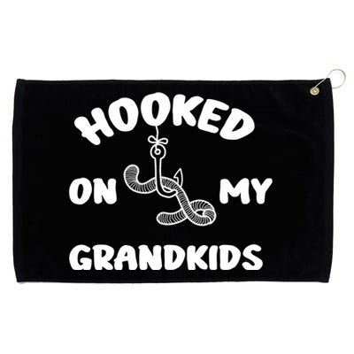 Hooked On My Grandkids Grommeted Golf Towel