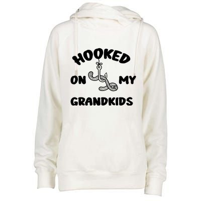 Hooked On My Grandkids Womens Funnel Neck Pullover Hood