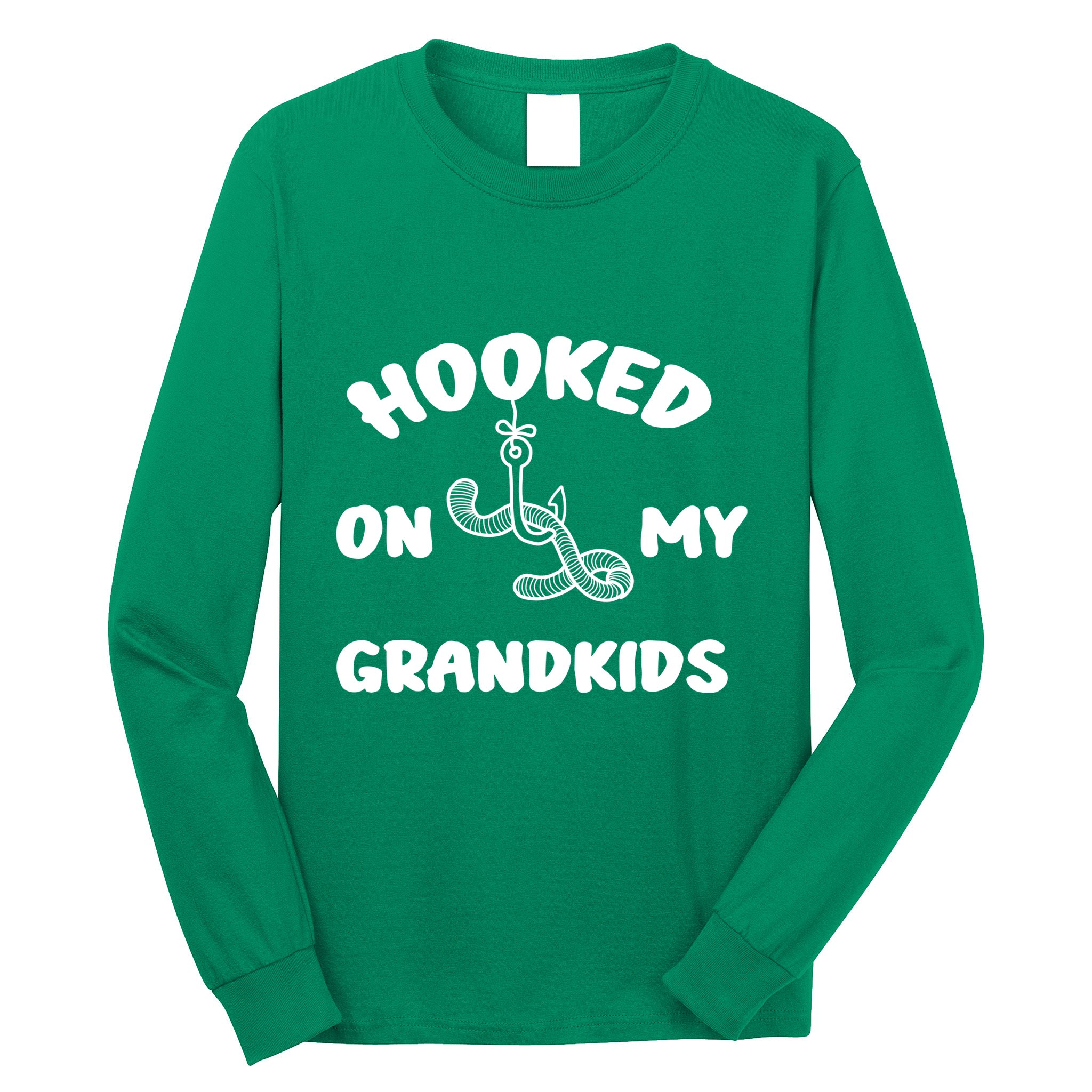 Hooked On My Grandkids Long Sleeve Shirt