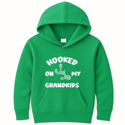 Hooked On My Grandkids Kids Hoodie