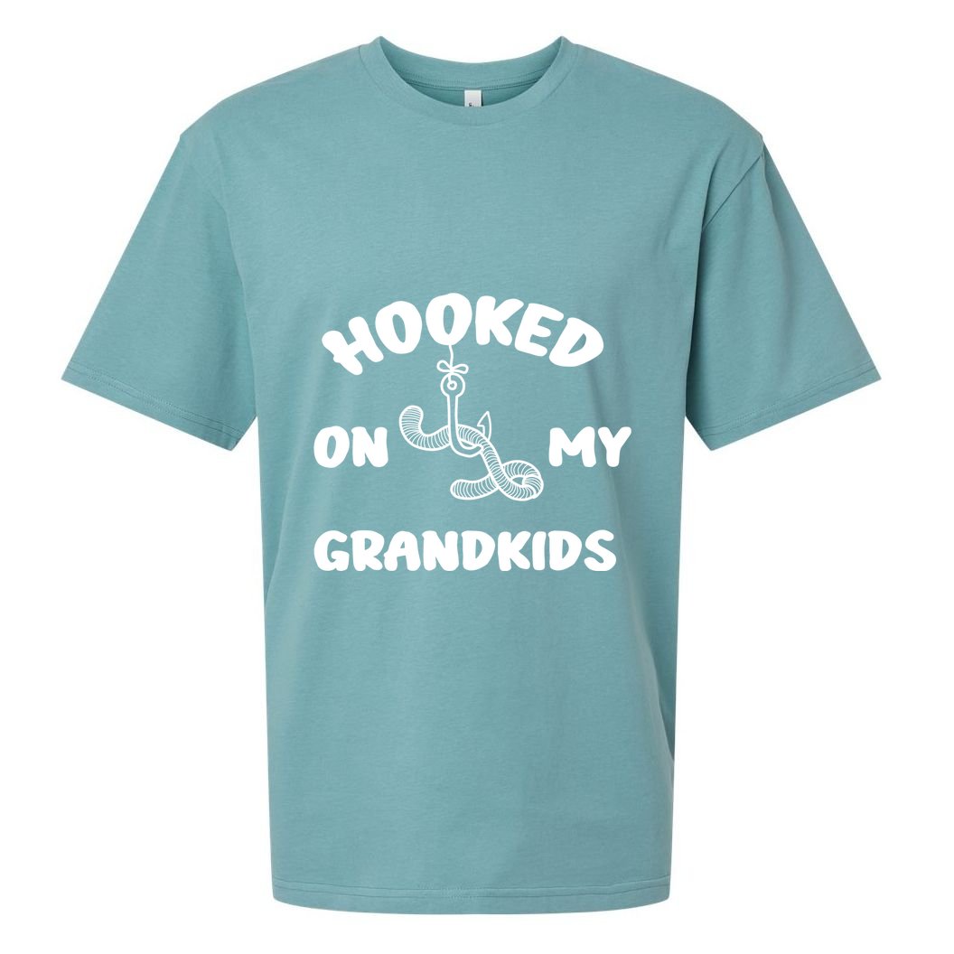 Hooked On My Grandkids Sueded Cloud Jersey T-Shirt