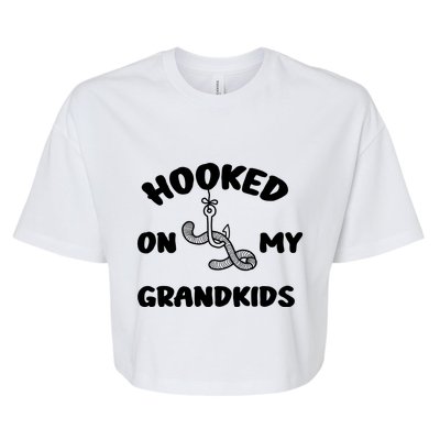 Hooked On My Grandkids Bella+Canvas Jersey Crop Tee