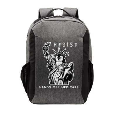 Hands Off Medicare Penguin Statue Of Liberty Resist Protest Vector Backpack