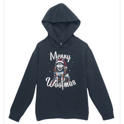 Husky Or Malamute Dog Merry Woofmas Christmas Lights Tank Top Urban Pullover Hoodie