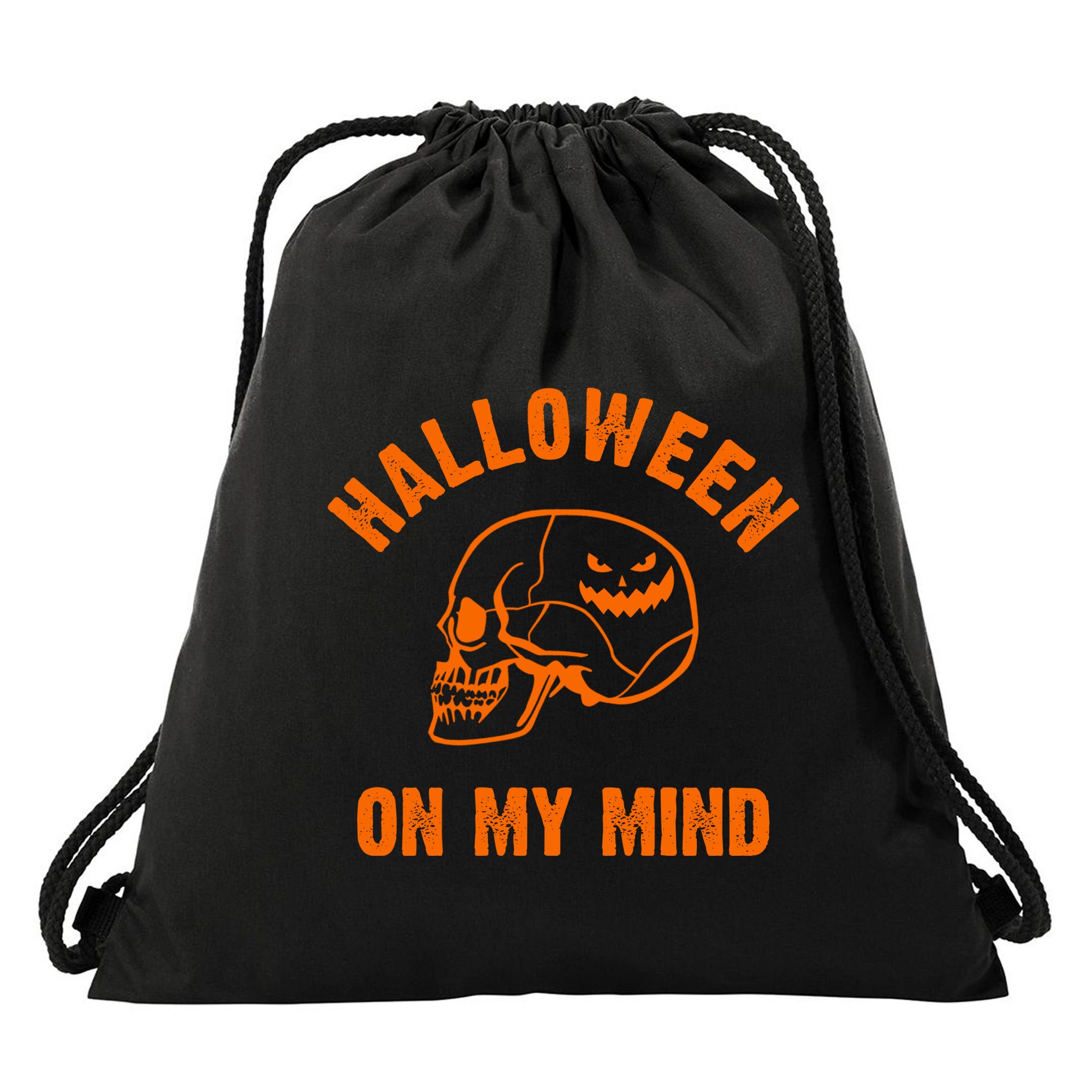 Halloween On My Mind Drawstring Bag